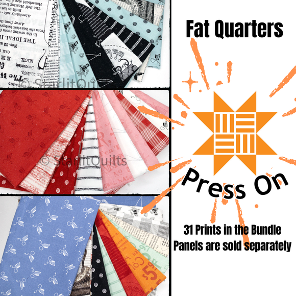 Press On Fat Quarter Bundle 31 Prints