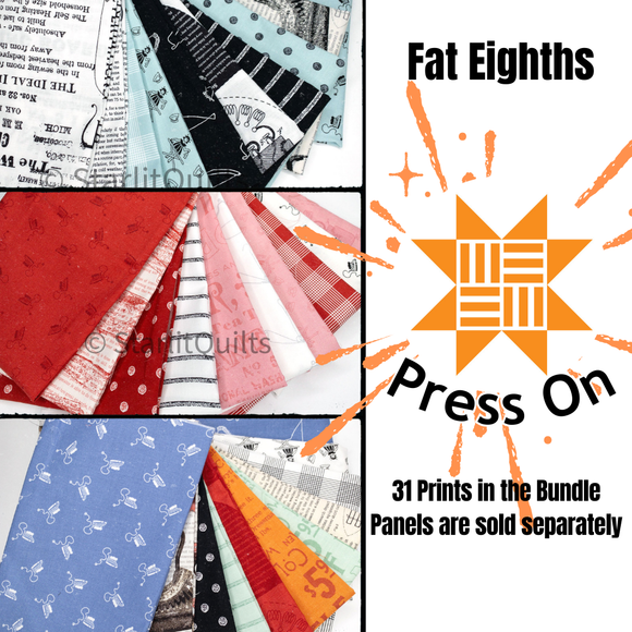 Press On Fat Eighth Bundle 31 Prints