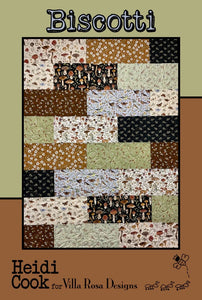 Biscotti Pattern Card by Villa Rosa Designs finished size 48" x 64" Fat Quarter Friendly