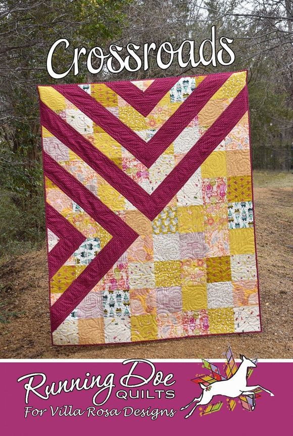 Crossroads Paper Quilt Pattern by Running Doe for Villa Rosa Designs VRDRD033 60