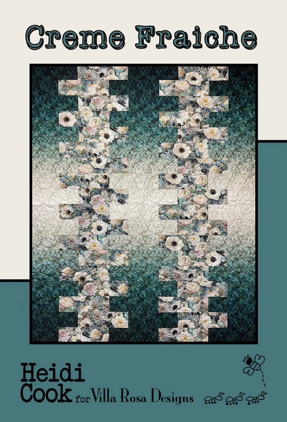 Creme Fraiche Quilt Pattern Card by Villa Rosa Designs # VRDMC109 finished size 60in x 72in