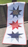 Crazy Stars Table Runner Quilt Pattern From Villa Rosa Designs and Orphan Designs - size 13.5" x 54"