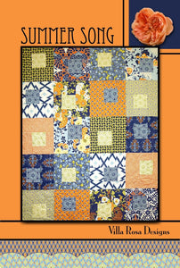 SUMMER SONG Quilt Pattern by Villa Rosa Designs 46"x58"