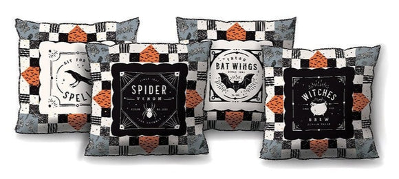Sophisticated Halloween Pillow Kit makes 4 pillows - 24