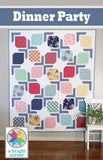 Dinner Party Quilt Pattern AKBC336 Printed Pattern Only by A Bright Corner Quilts, Crib, Throw, Twin and Queen Quilt Sizes