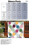 Dinner Party Quilt Pattern AKBC336 Printed Pattern Only by A Bright Corner Quilts, Crib, Throw, Twin and Queen Quilt Sizes