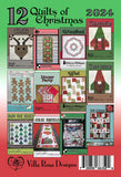 12 Quilts of Christmas Printed Patterns for Villa Rosa Designs