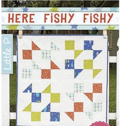 Mini Here Fishy Fishy pattern only ISE510 by It's So Emma Bin MP