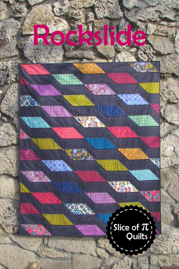 Rockslide Quilt Pattern by Slice of Pie Quilts, (Baby, Throw, Twin, Queen and King size instructions)