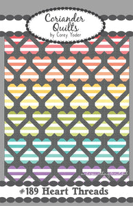 Heart Threads # CQP189 by Coriander Quilts Quilt Size: 80" x 103.5"