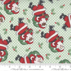Holly Jolly Jolly Santa Mint 31180-13 by Urban Chicks  for Moda Fabrics