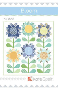 Bloom Quilt Pattern by Kate Spain KS 2301 Printed Pattern Only Quilt Pattern Size 57" x 53"